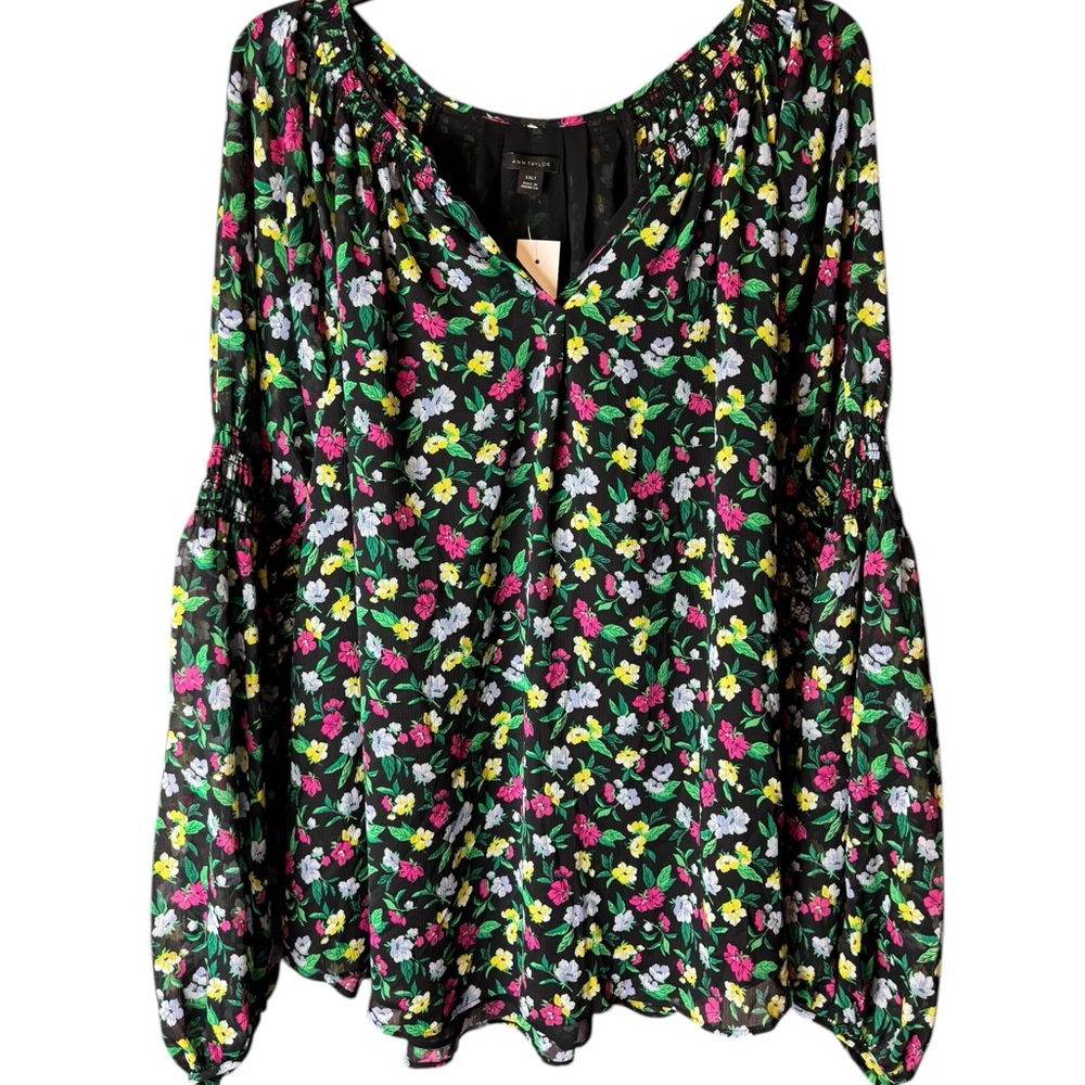 Ann Taylor Floral Blouse XXLT